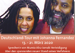 Mumia Abu-Jamal: Inforundreise mit Johanna Fernandez. Auch Infos zu Leonard Peltier